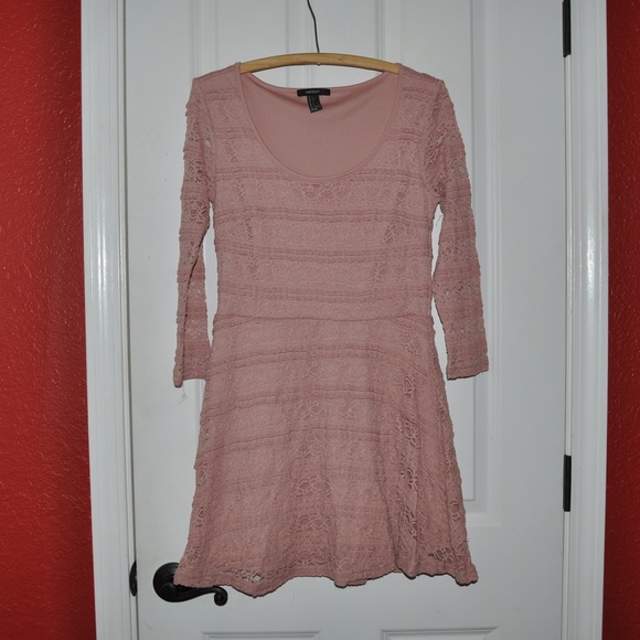Blush Elegant Crochet Lace Skater Dress B8 - Picture 5 of 7